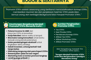 Pendaftaran Promotor STIFIn Bogor : Wa 082173425545
