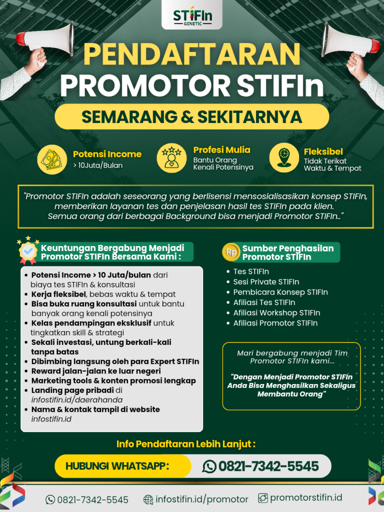 Pendaftaran promotor stifin semarang