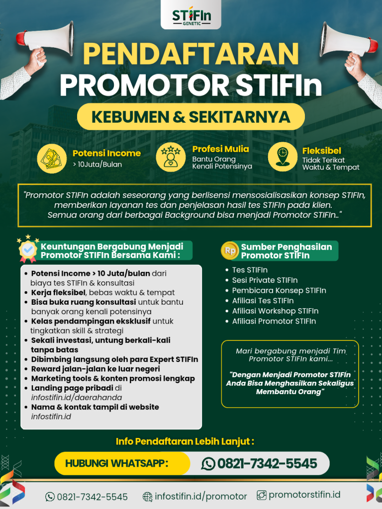 Pendaftaran Promotor STIFIn Kebumen