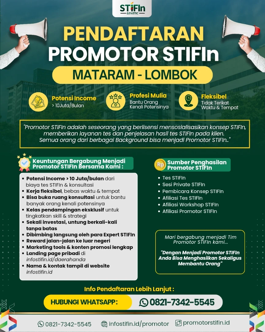 Pendaftaran promotor stifin mataram