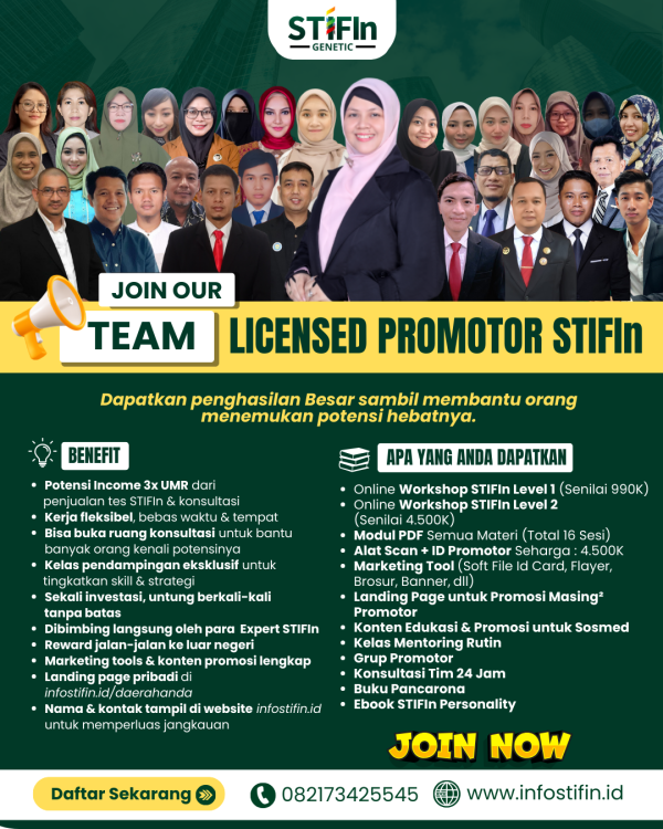 promotor stifin 082173425546